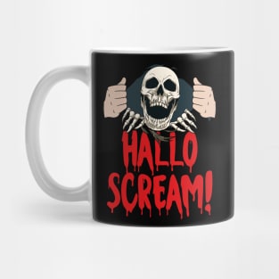 Scary Halloween Skeleton Skull Head Horror Trick Or Treat Mug